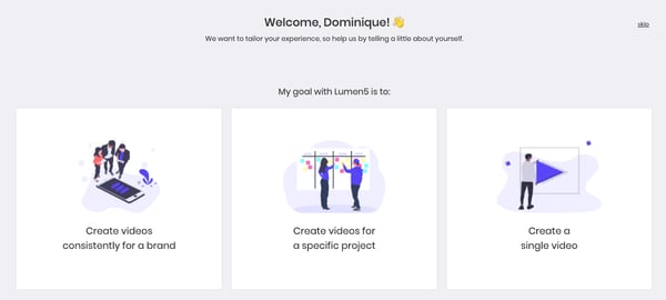 lumen5 onboarding