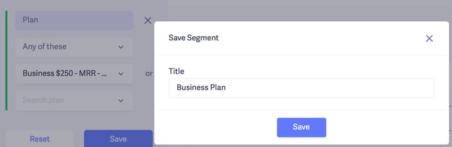 Save Segments in Baremetrics