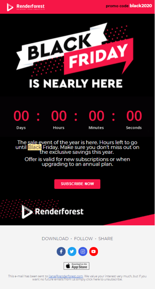 Renderforest special offer