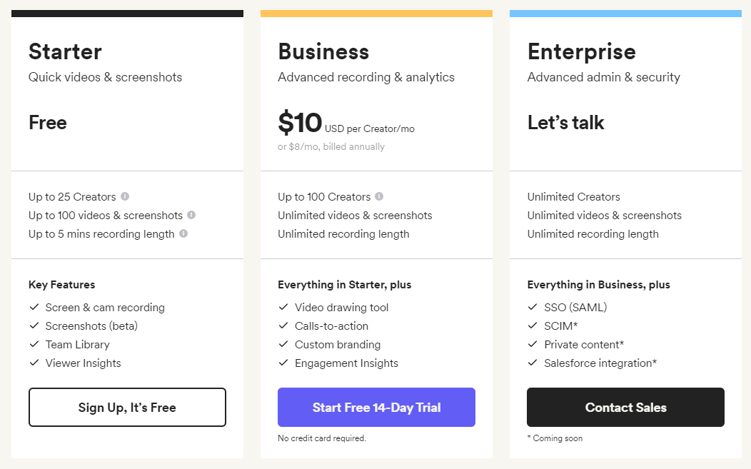 loom tiered pricing