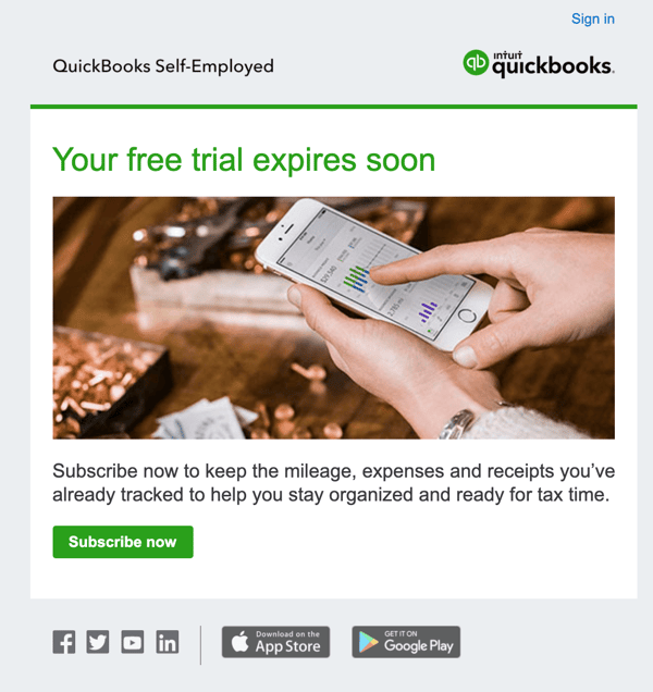 quick books free trial email